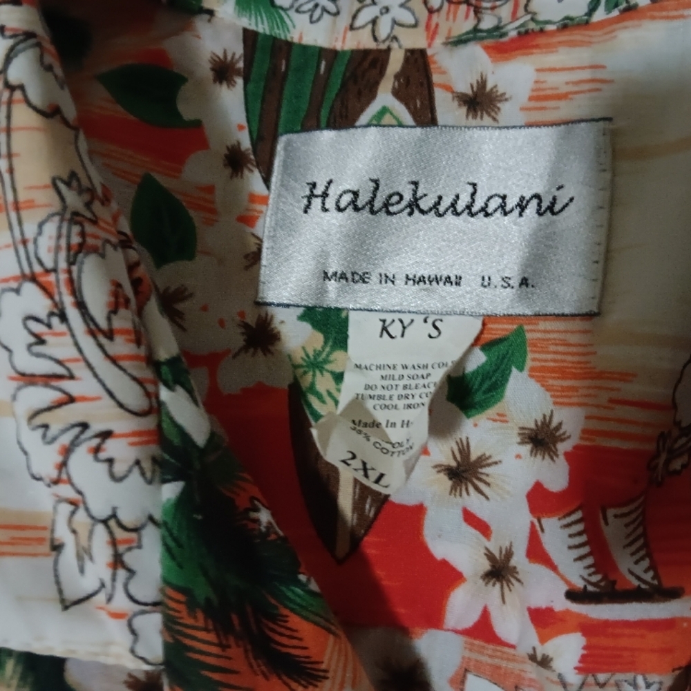 Red and Green Tropical Print Short Sleeve Polo Shirt